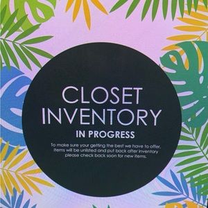 Closet inventory in progress